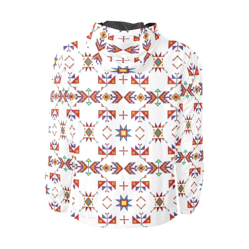 Scattered Generations White Men's Windbreaker