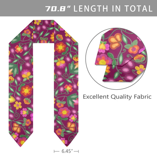 Boreal Bounty Dark Magenta Graduation Stole