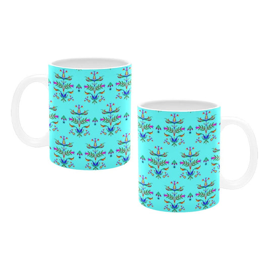 Dakota Damask Turquoise Mug