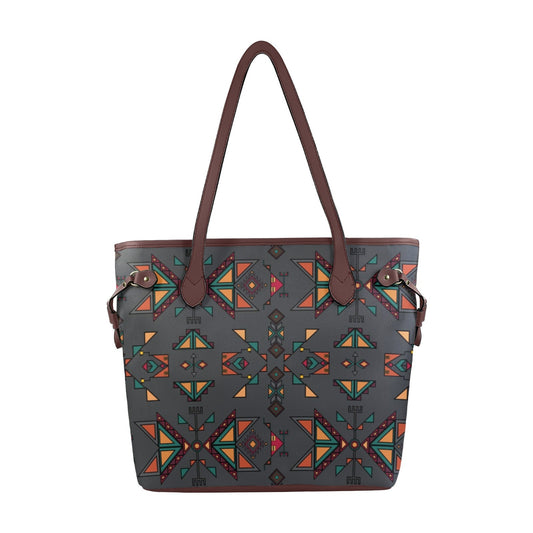 Arrow Dawn Gray Clover Canvas Tote Bag