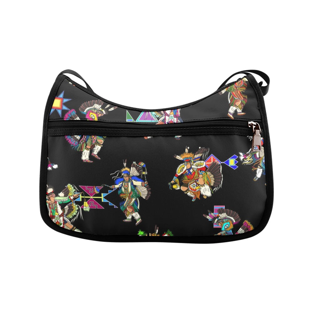 Men's Fancy Dancer Black Crossbody Bag