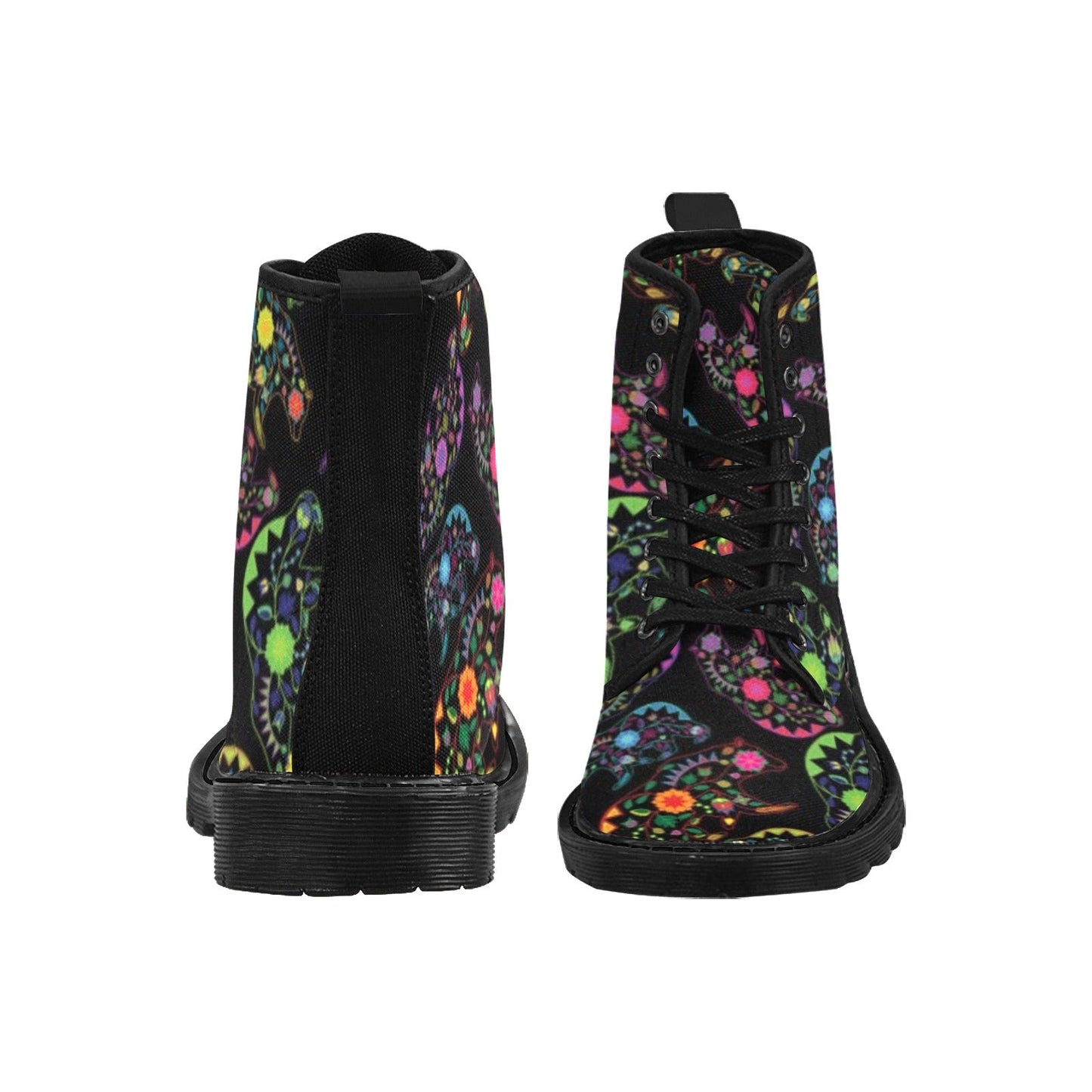 Neon Floral Bears Boots