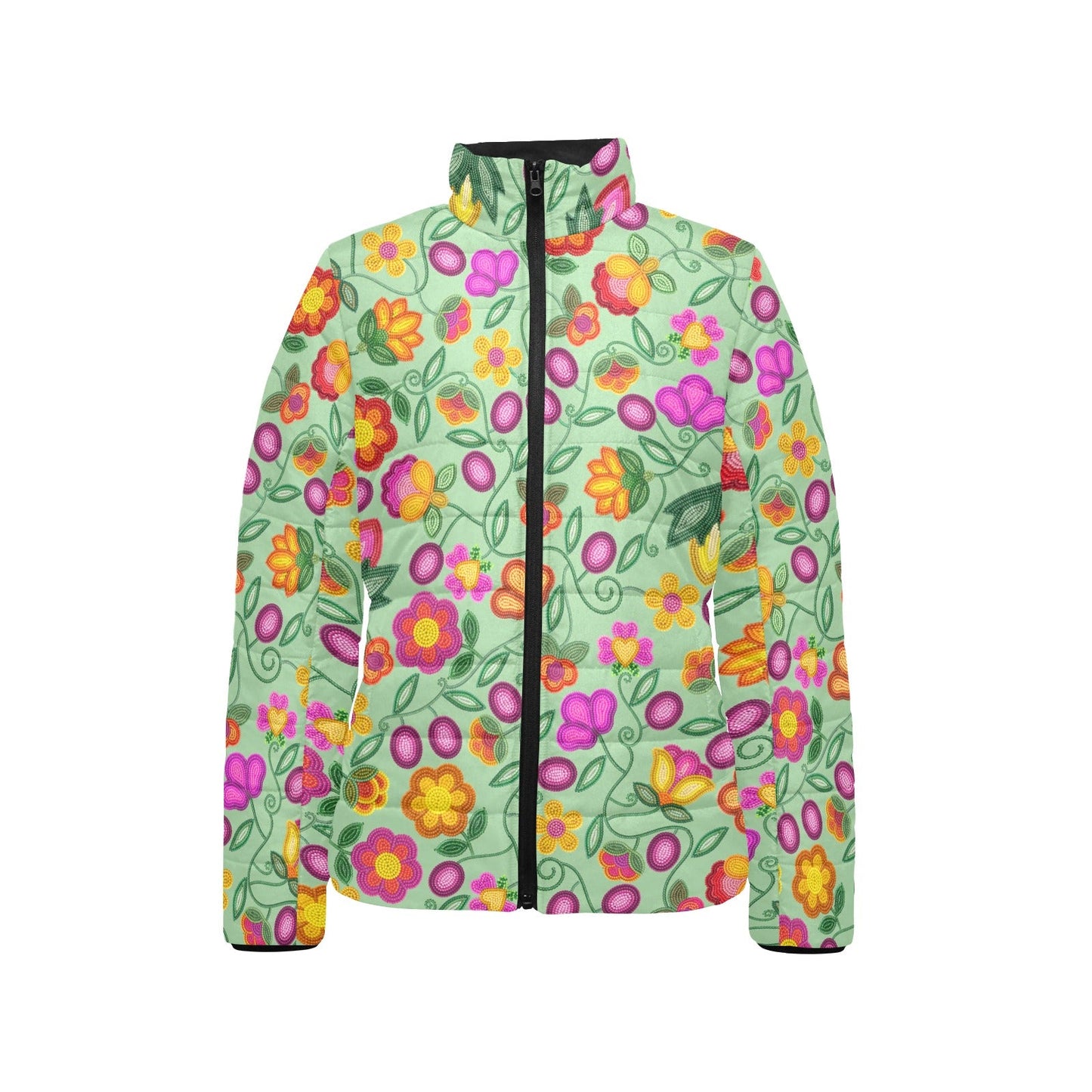 Boreal Bounty Green Stand Collar Jacket