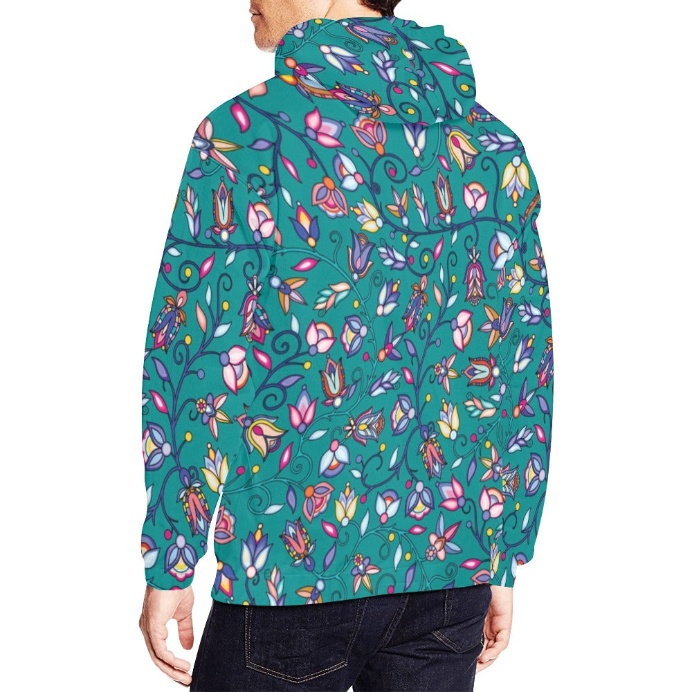 Buffalo Bloom Turquoise Hoodie for Men