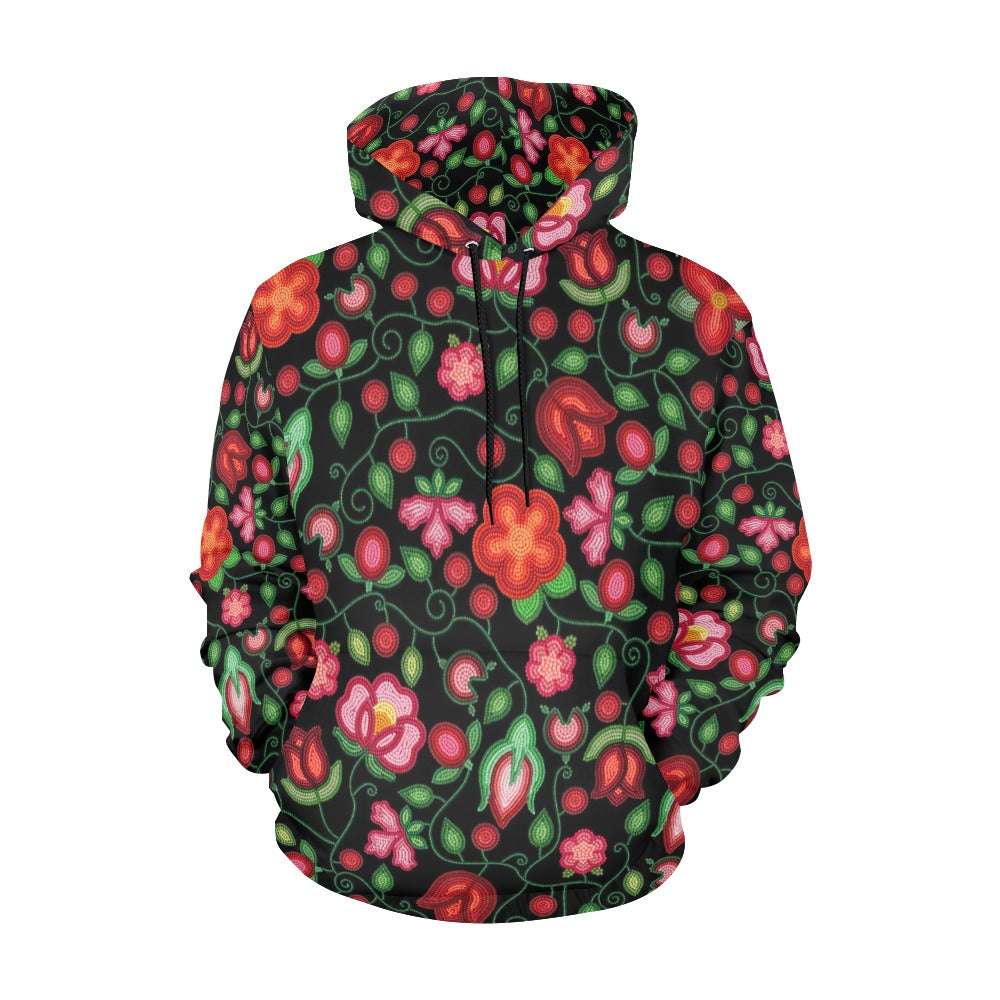 Rose Reverie Black Hoodie for Men