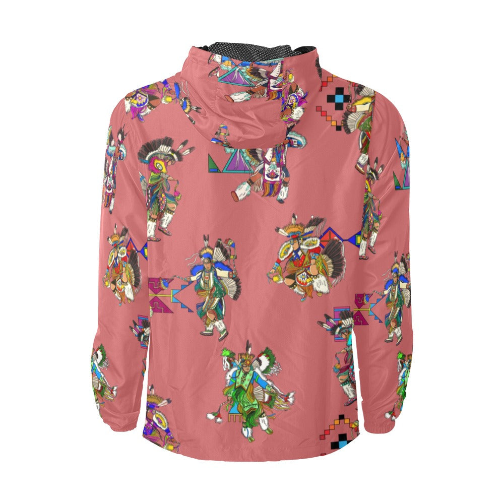 Men's Fancy Dancers Terra Cotta Men's Windbreaker