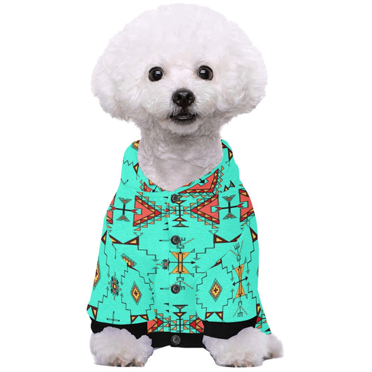 Thunder Flight Turquoise Pet Dog Hoodie