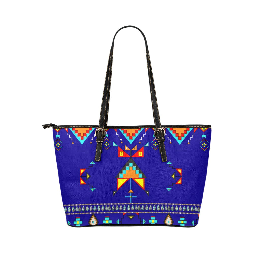 Sentinel of the Plains Navy Leather Tote