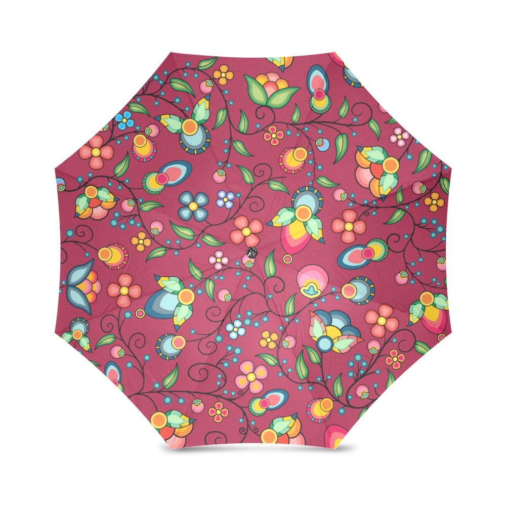 Floral Bounty Magenta Foldable Umbrella