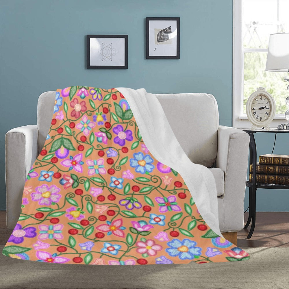 Petal Harmony Terracotta X-Large Micro Fleece Blanket