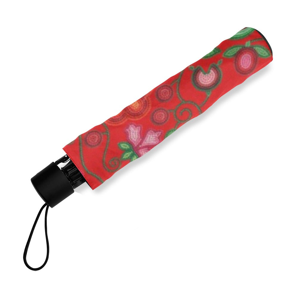 Rose Reverie Red Foldable Umbrella