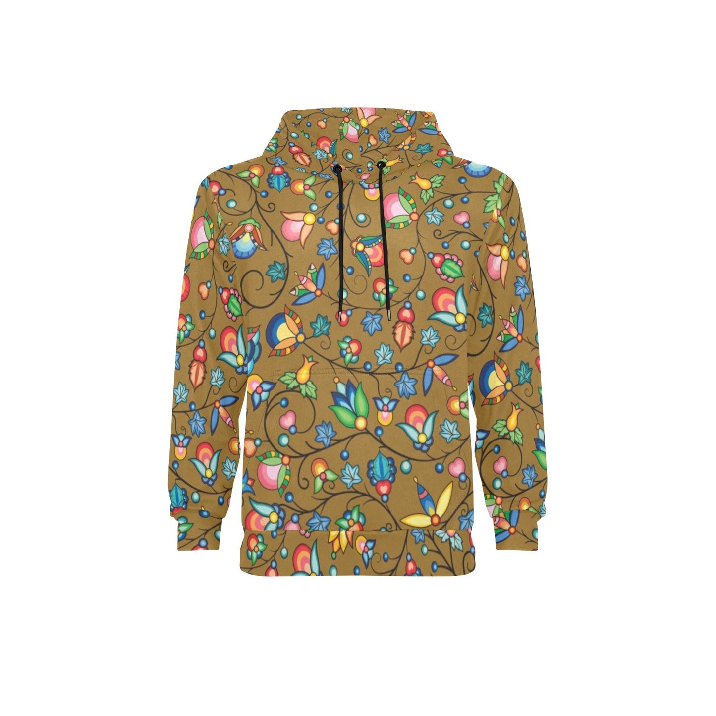 Prairie Plains Spirit Fall Leaves Men's Long Sleeve Fleece Hoodie