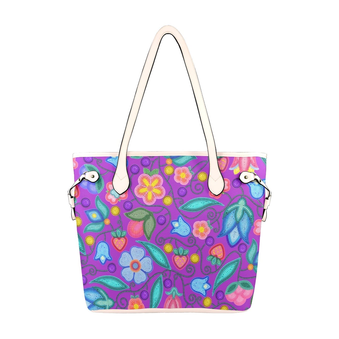 Sweet Offering Purple Clover Canvas Tote