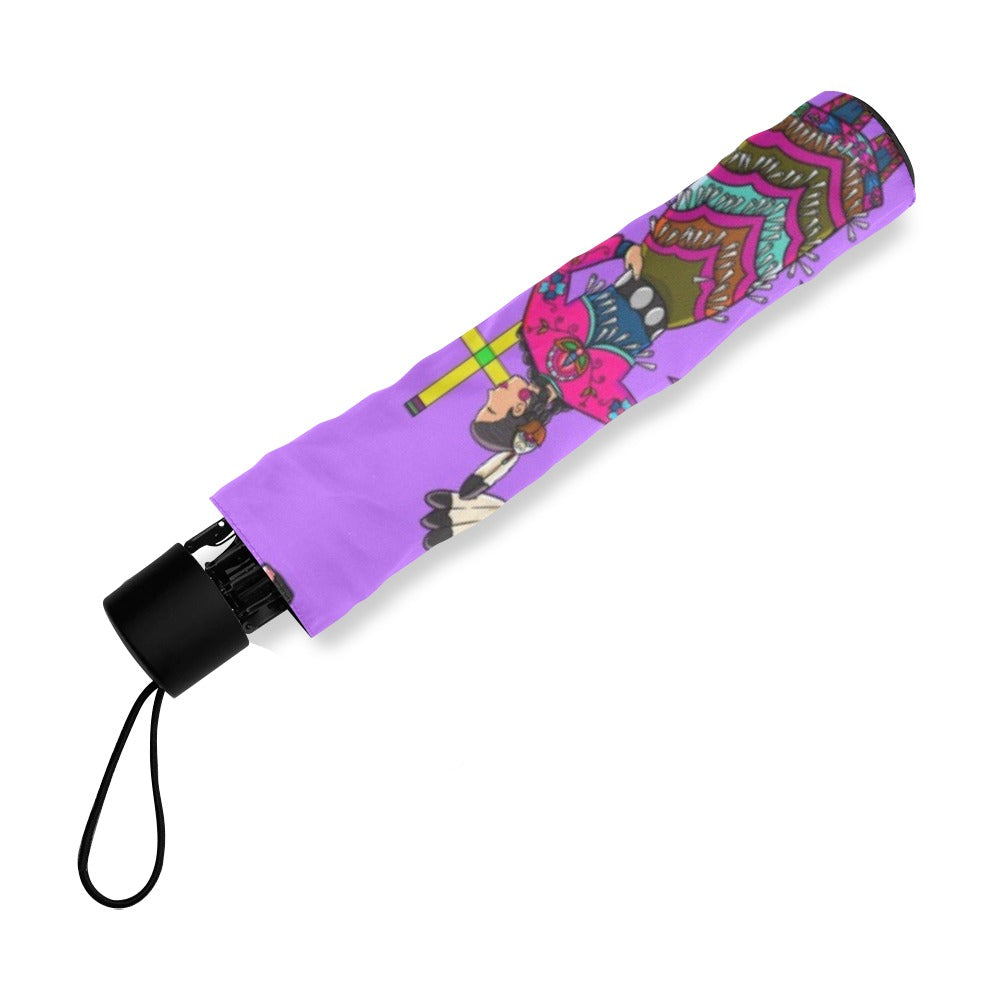 Women's Jingle Dancers Purple Foldable Umbrella
