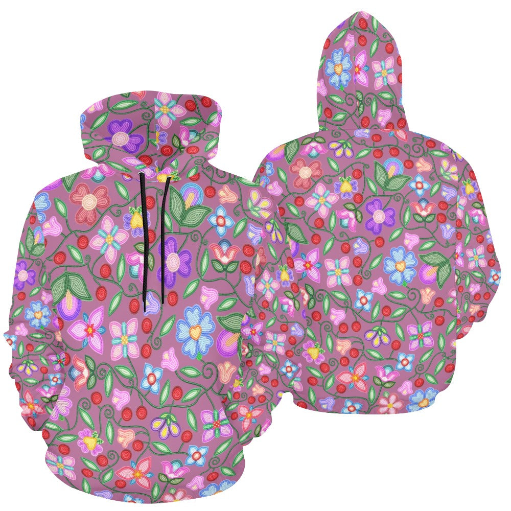 Petal Harmony Dusty Rose Hoodie for Women