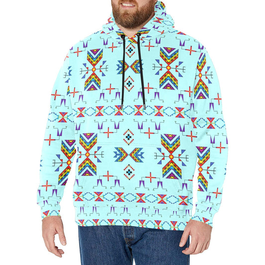 Rainy Chief Rainbow Robin Egg Men's Long Sleeve Fleece Hoodie