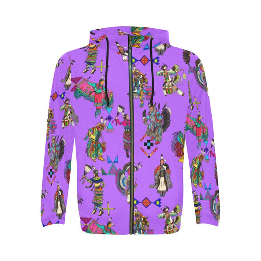 Grand Entry Dancers Purple Zip Hoodie