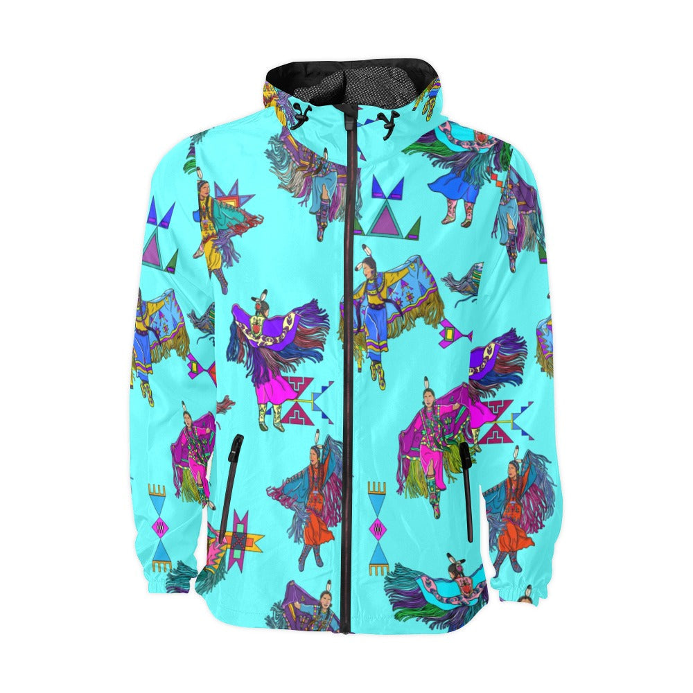 Women's Fancy Dancers Turquoise Men's Windbreaker