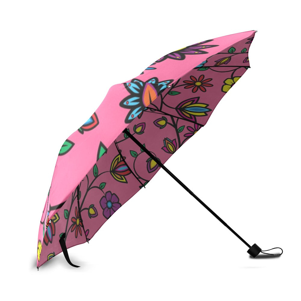 Nature's Nexus Blush Foldable Umbrella