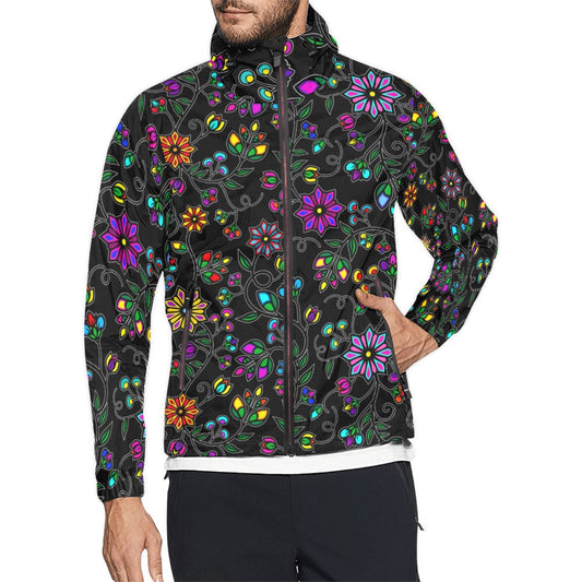 Prairie Paintbrush Black Men's Windbreaker
