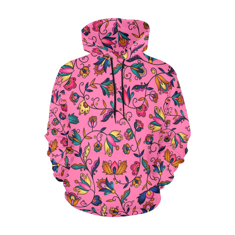 Copper Prairie Petals Pink Hoodie for Women (USA Size)