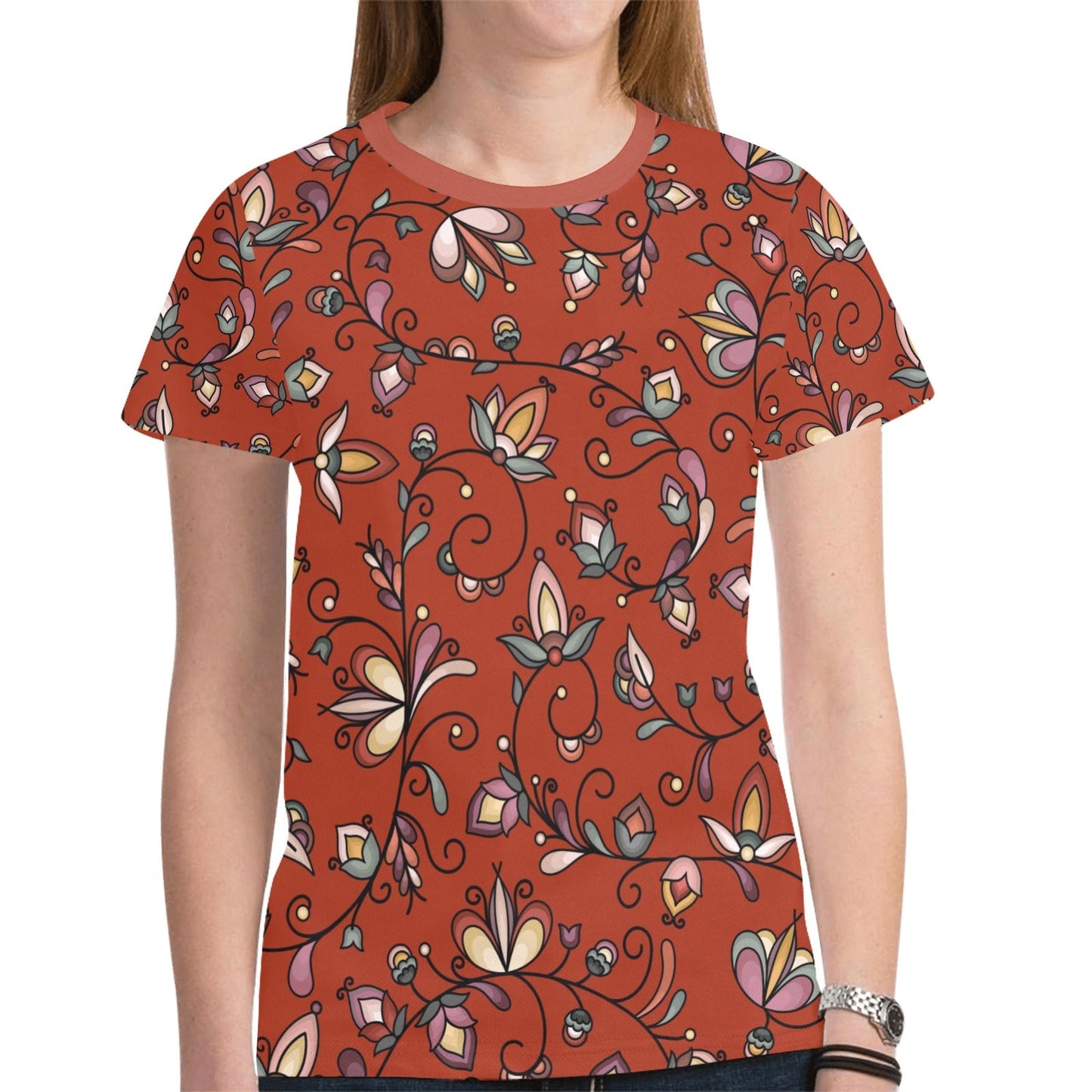 Burnt Sky Petals Red Tee