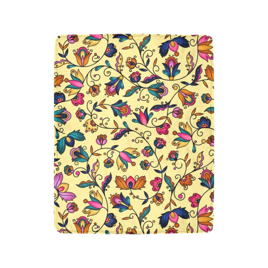 Copper Prairie Petals Yellow Ultra-Soft Micro Fleece Blanket 40"x50"