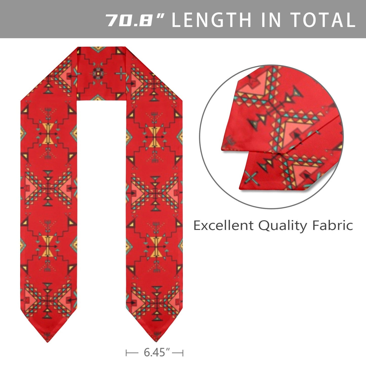 Thunder Flight Red Graduation Stole