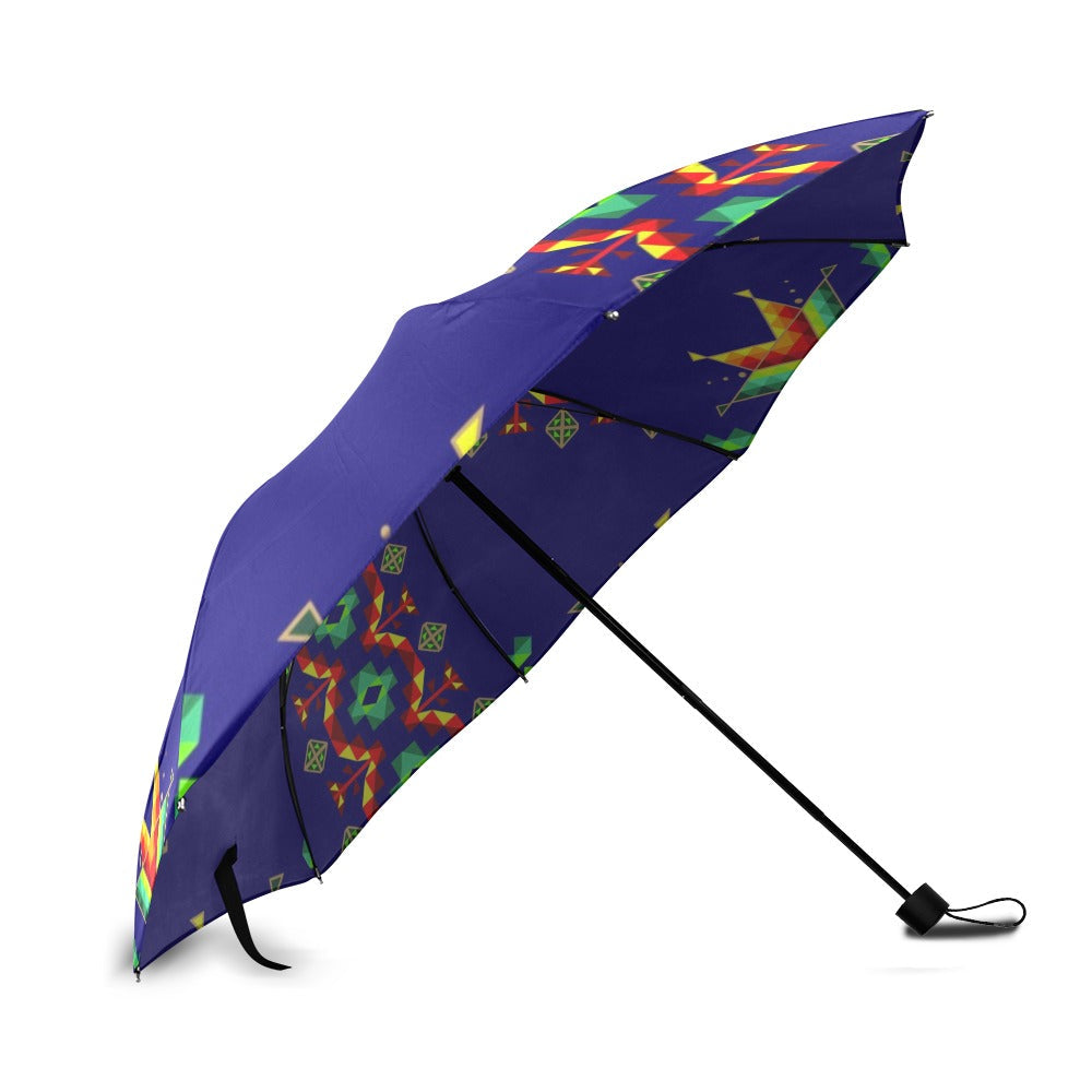 Dreams Of Ancestors Indigo Shade Foldable Umbrella