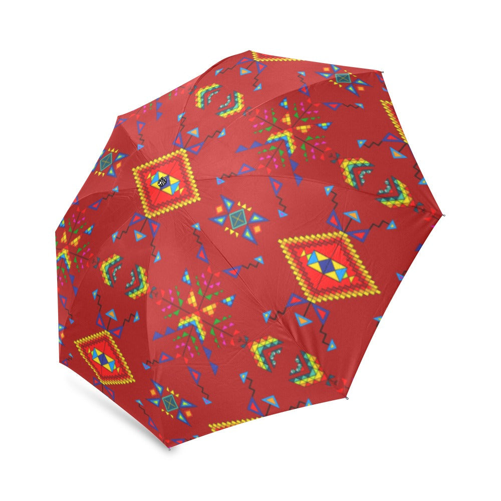 Buffalo Jump Red Foldable Umbrella
