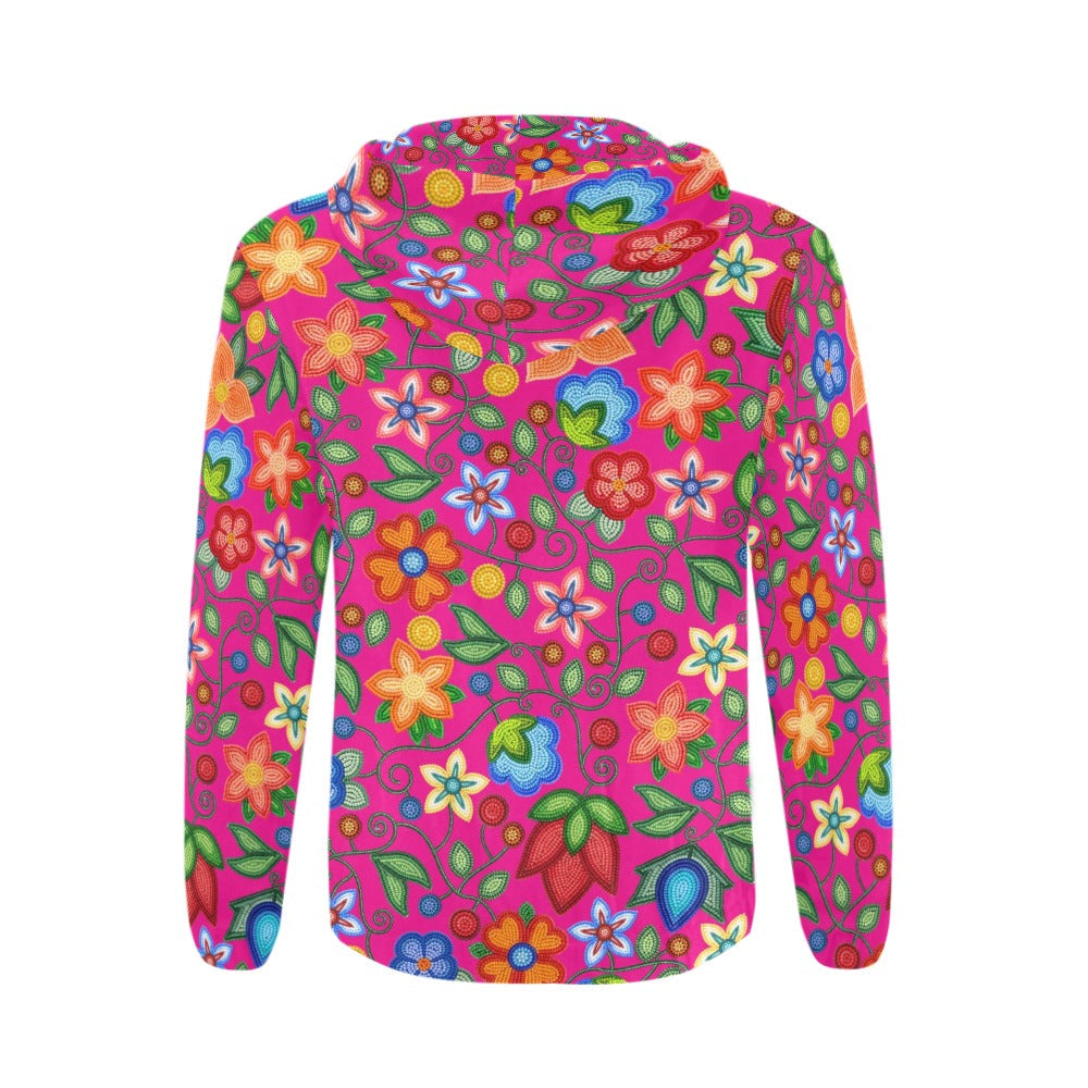 Morning Harmony Pink Zip Hoodie