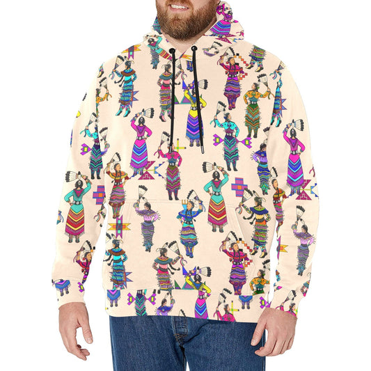 Women's Jingle Dancers Muslin Men's Long Sleeve Fleece Hoodie