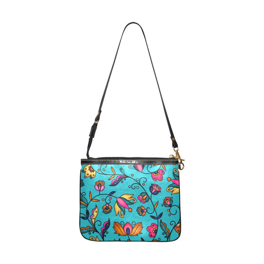 Copper Prairie Petals Turquoise Small Shoulder Bag)