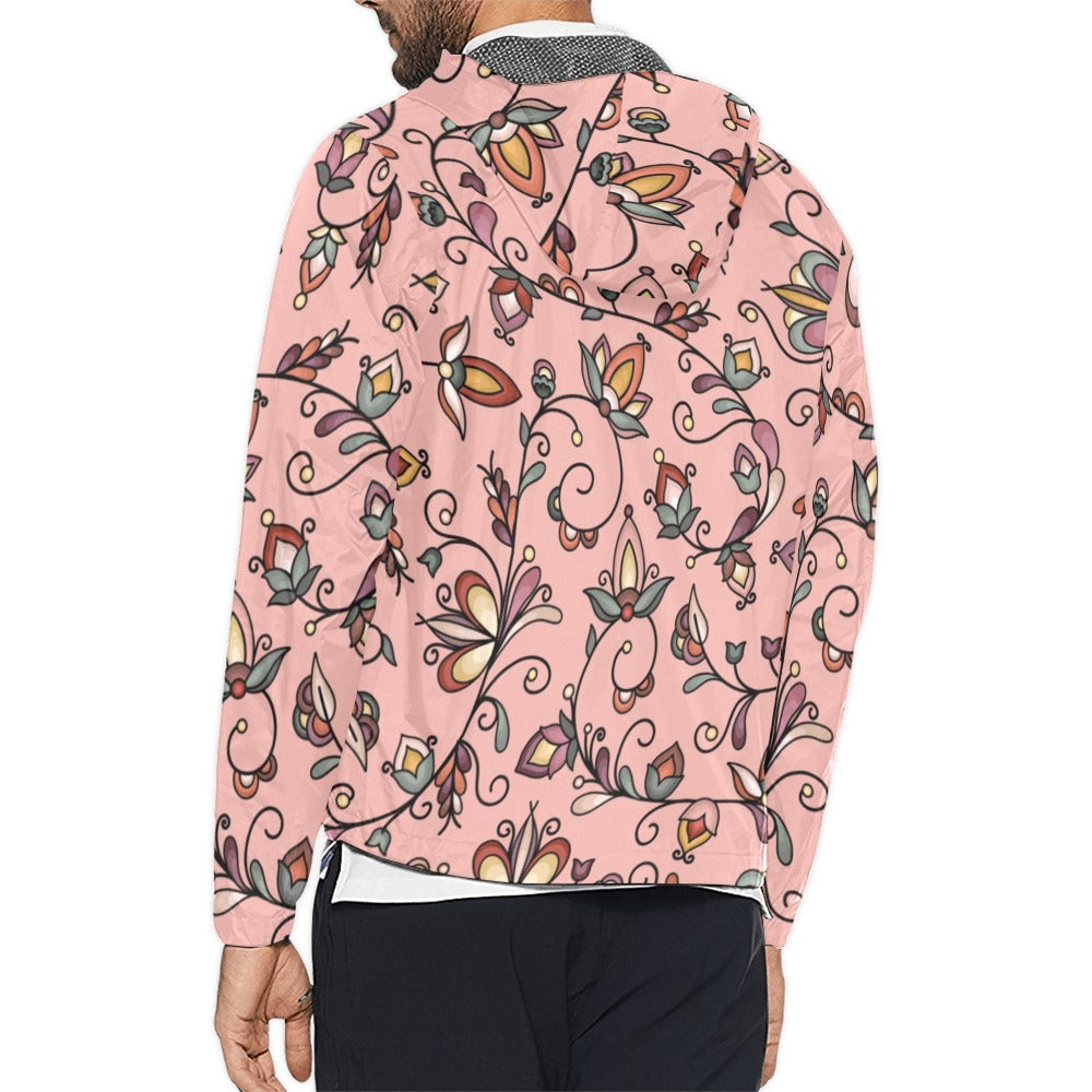 Burnt Sky Petals Peach Men's Windbreaker