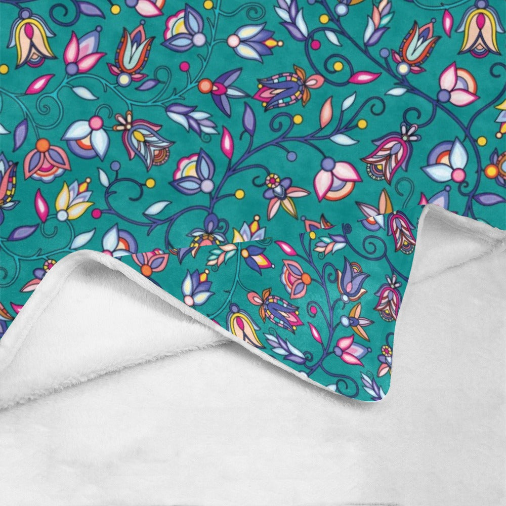 Buffalo Bloom Turquoise X-Large Micro Fleece Blanket