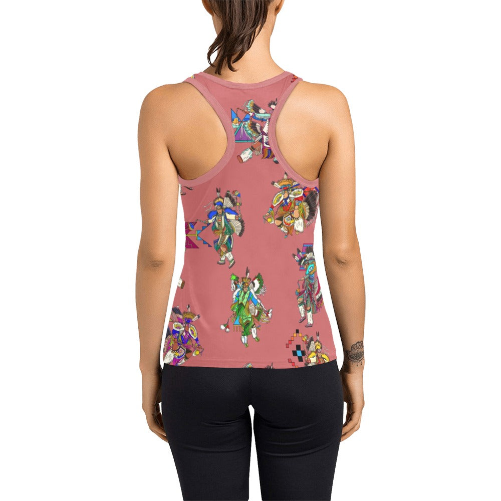 Men's Fancy Dancers Terra Cotta Women's Racerback Tank Top