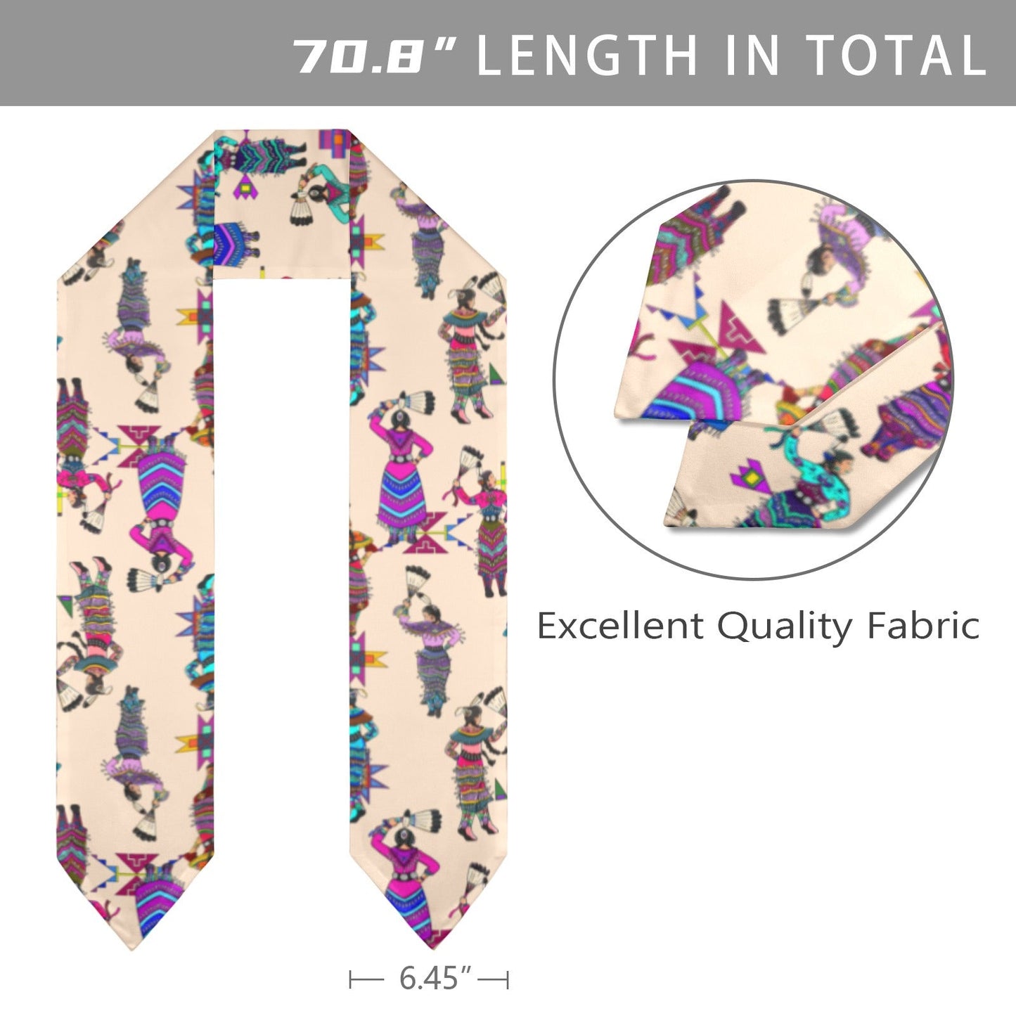 Women's Jingle Dancers Muslin Graduation Stole