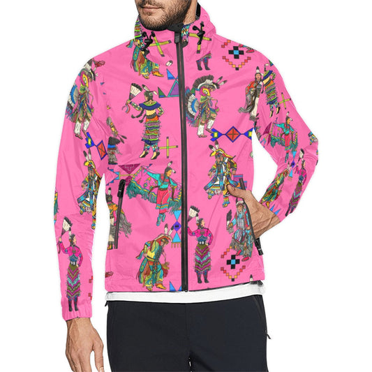 Grand Entry Dancer Pink Men's Windbreaker