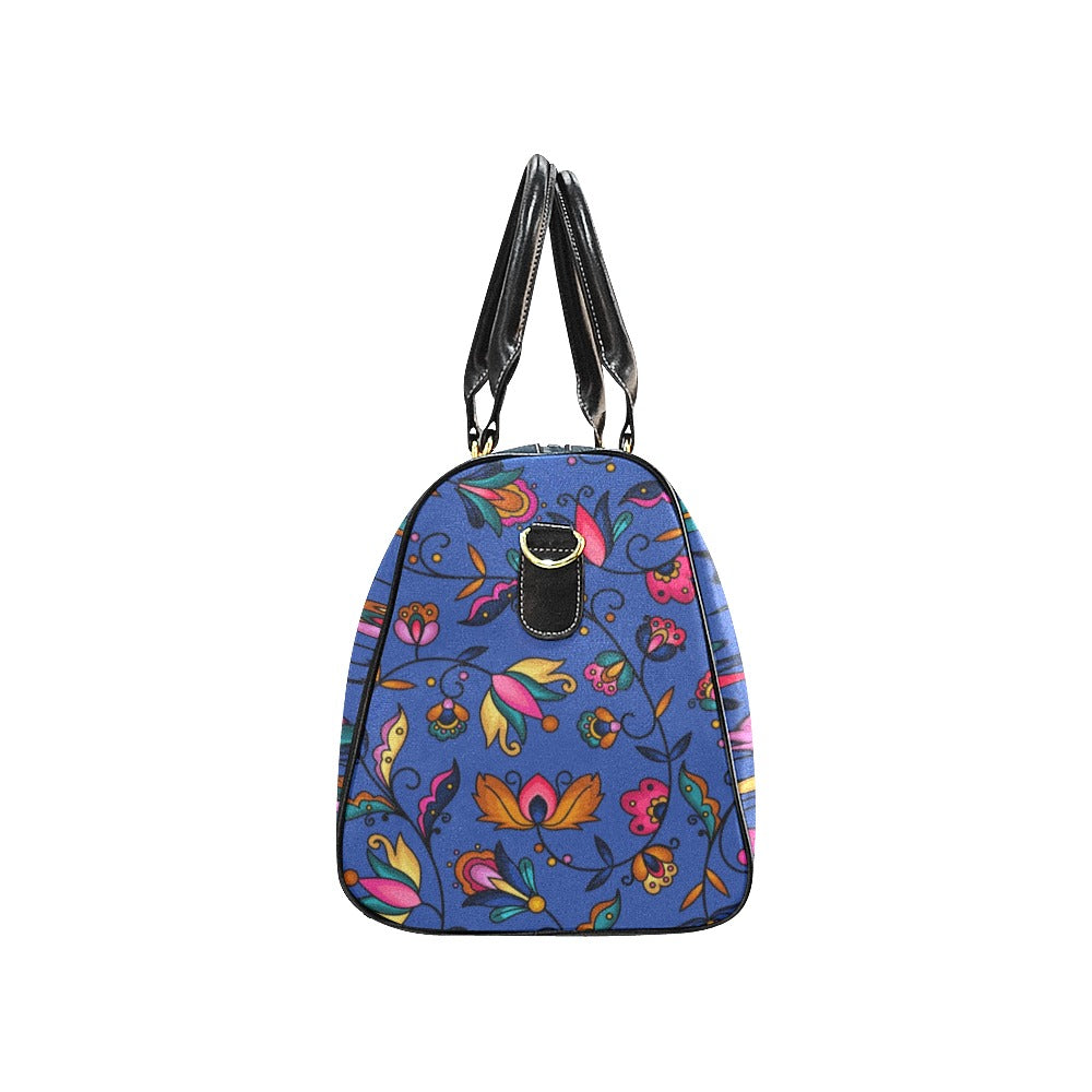 Copper Prairie Petals Blue Small Travel Bag