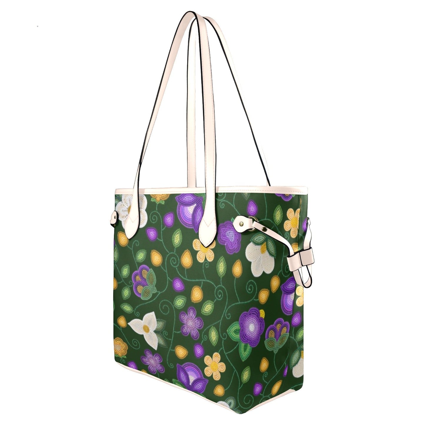 Midnight Moss Bloom Forest Clover Canvas Tote