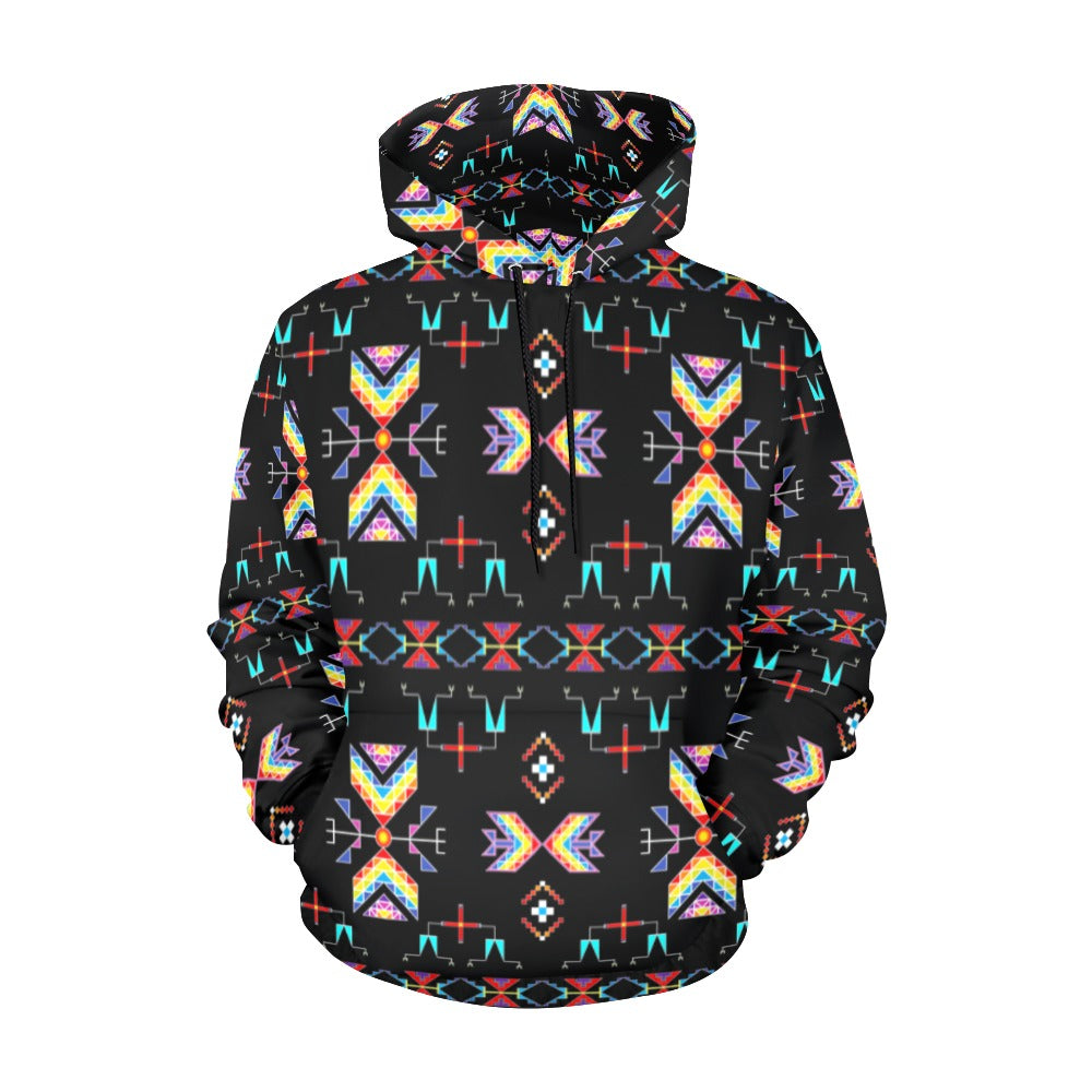 Rainy Chief Rainbow Black Hoodie for Men