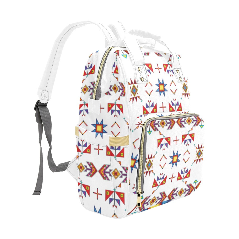 Scattered Generations White Multi-Function Diaper Backpack