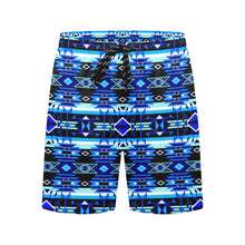 Load image into Gallery viewer, Force of Nature Winter Night Men&#39;s Mid-Length Beach Shorts
