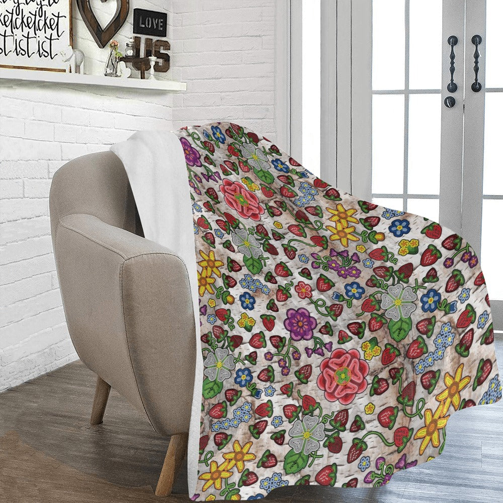 Berry Pop Br Bark X-Large Micro Fleece Blanket