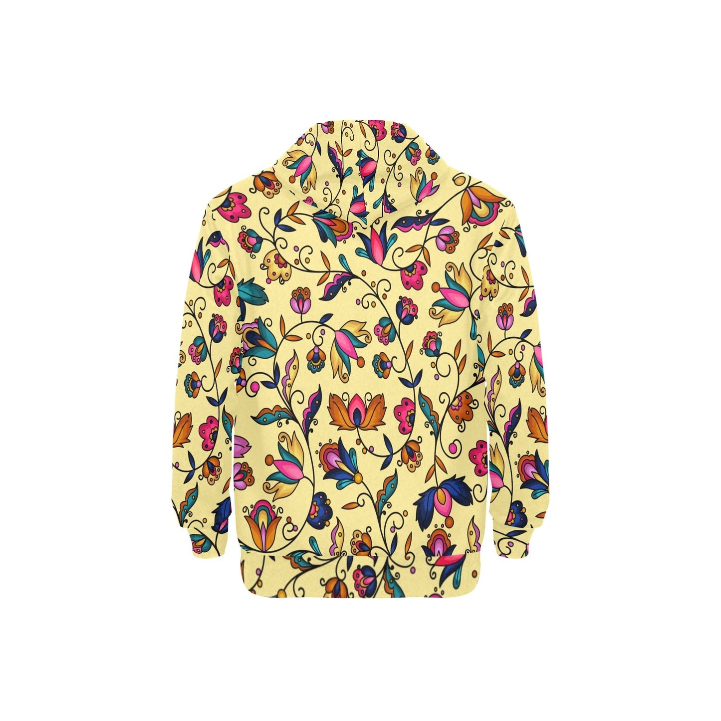 Copper Prairie Petals Yellow Fleece Hoodie