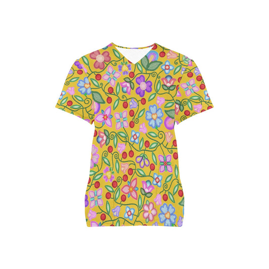 Petal Harmony Ochre Scrub Top