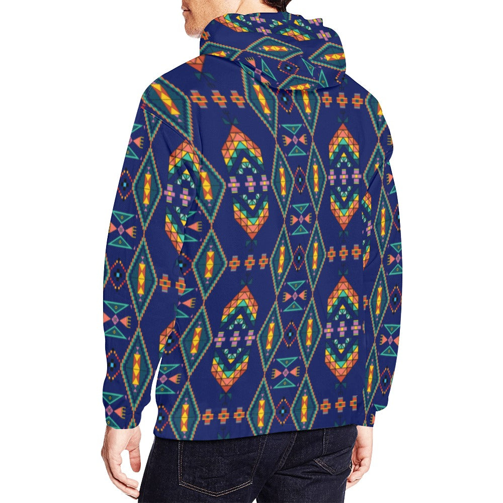 Travois Tipi Blue Hoodie for Men