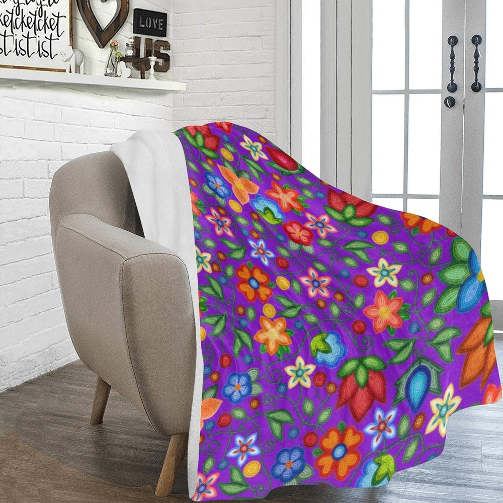 Morning Harmony Purple X-Large Micro Fleece Blanket