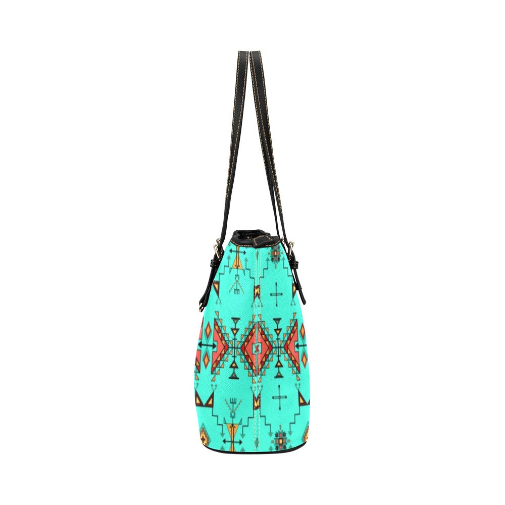 Thunder Flight Turquoise Leather Tote