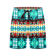 Load image into Gallery viewer, Writing on Stone Wheel Men&#39;s Mid-Length Beach Shorts
